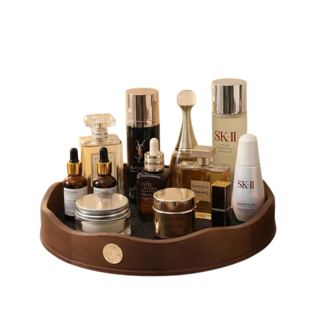 Personalized Rotating Cosmetics Storage Tray,Bathroom Vanity Tray,Jewelry Makeup Perfume Organizer,Bedroom Desktop Storage Tray,Entryway